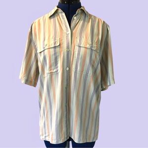 Vintage LIZ CLAIBORNE Pastel Striped Blouse